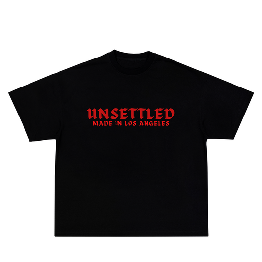 UNSETTLED Black T-Shirt