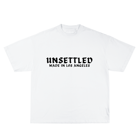 UNSETTLED White T-Shirt
